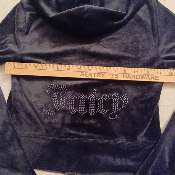 Juicy Couture Black Velour Hoodie - Picture 6 of 8